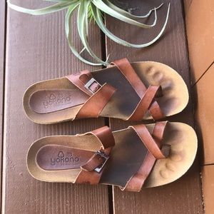 Yokono Lady Bug Leather Sandals